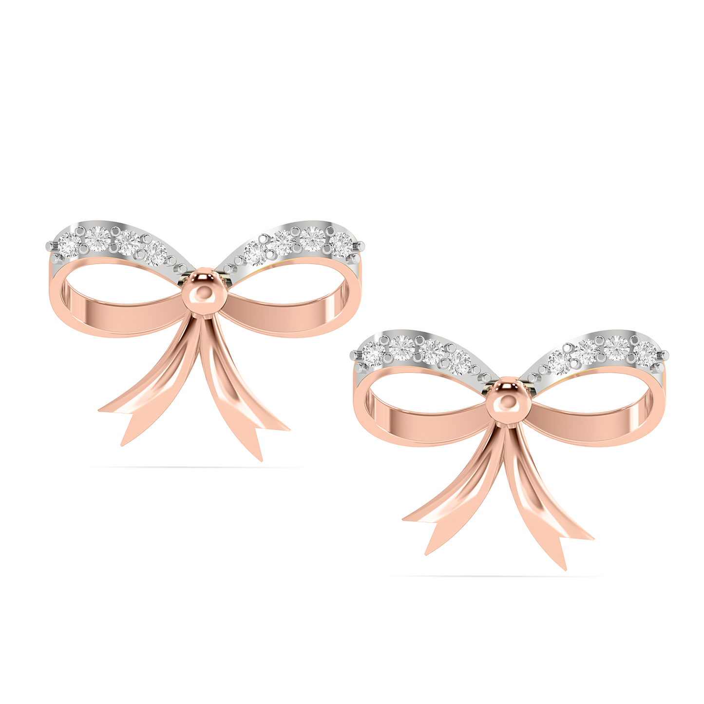 Diamond Earring for her in Rose Gold DER22958