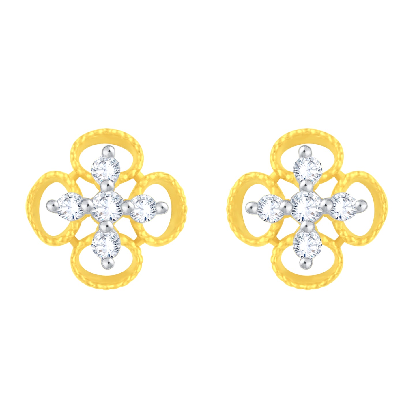 Diamond Earring for her in Yellow Gold DER23771