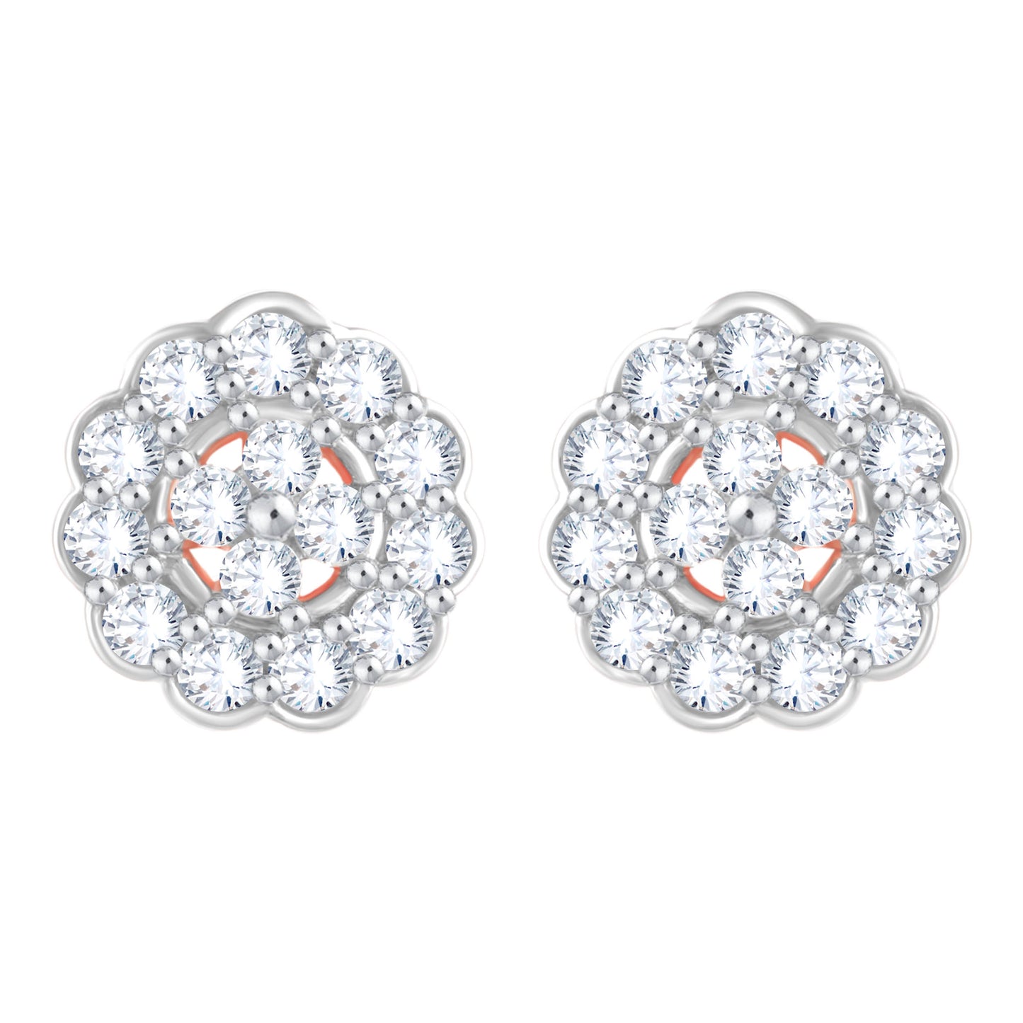 Diamond Earring for her in Rose Gold DER23777