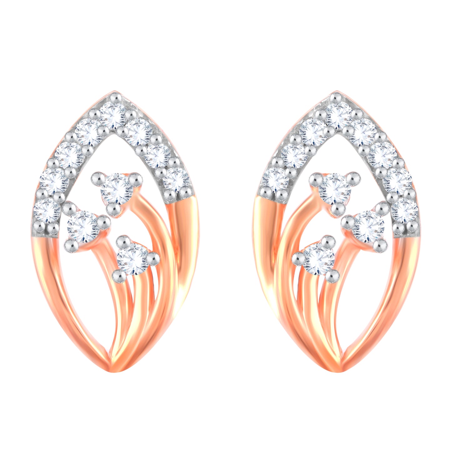 Diamond Earring for her in Rose Gold DER23884
