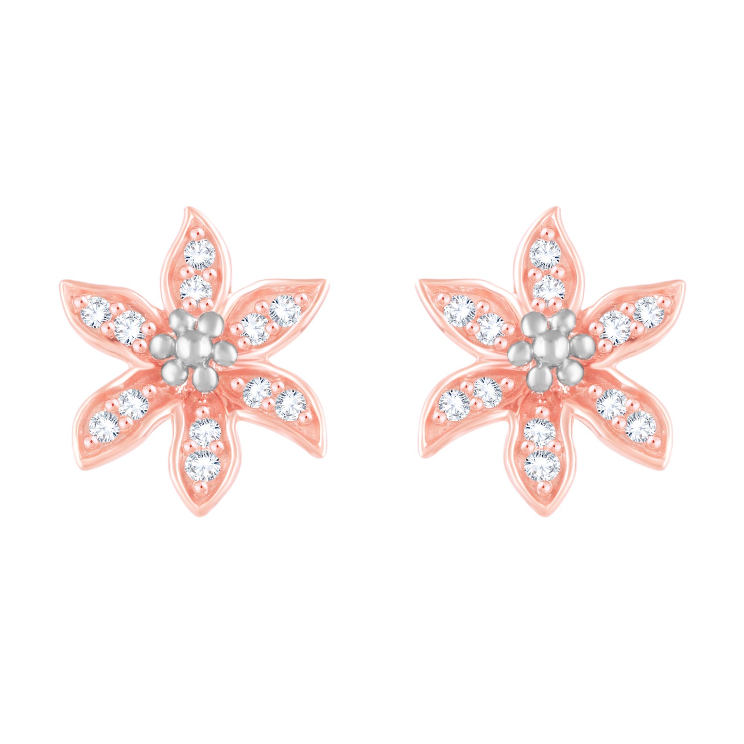Diamond Earring for her in Rose Gold DER23901