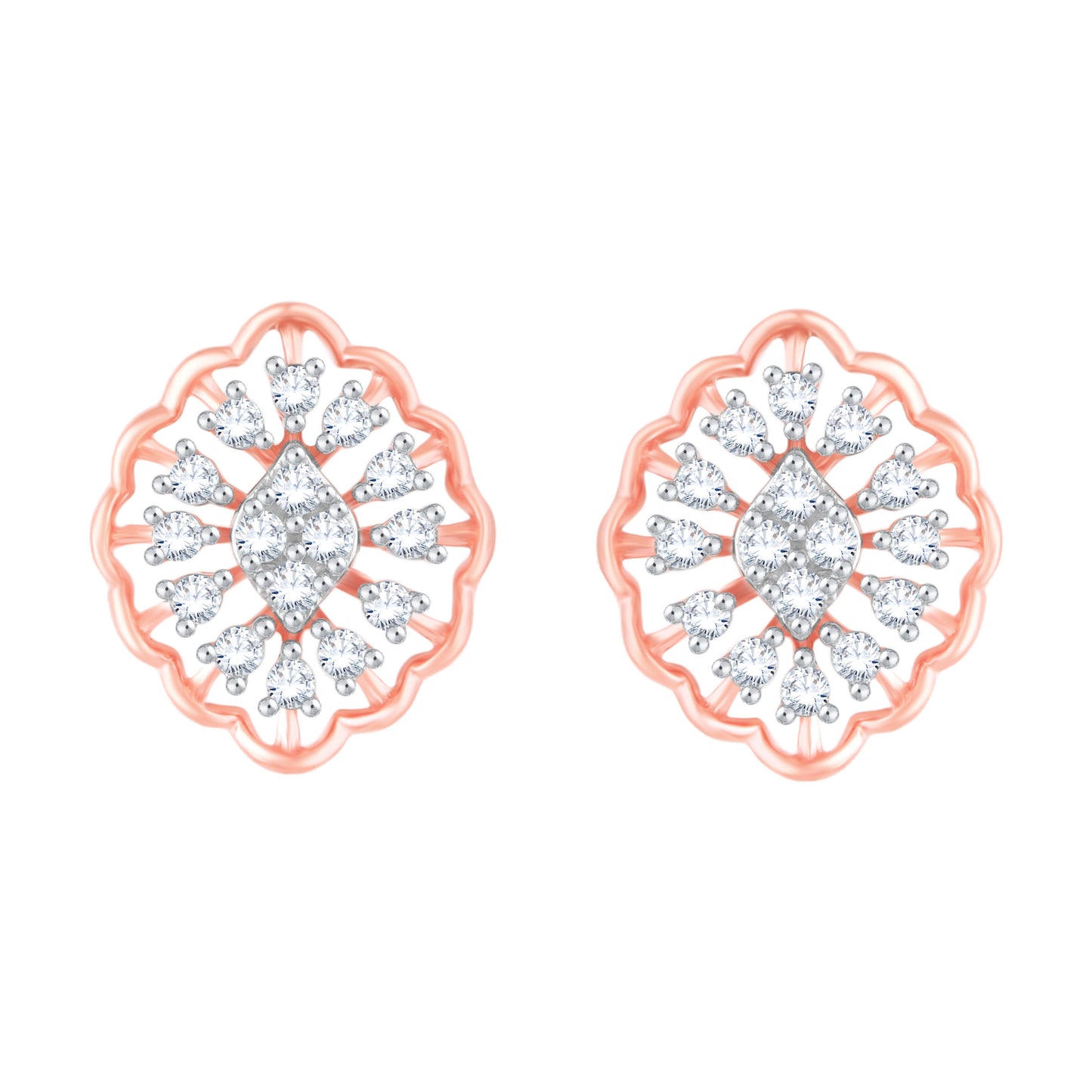 Diamond Earring for her in Rose Gold DER23915