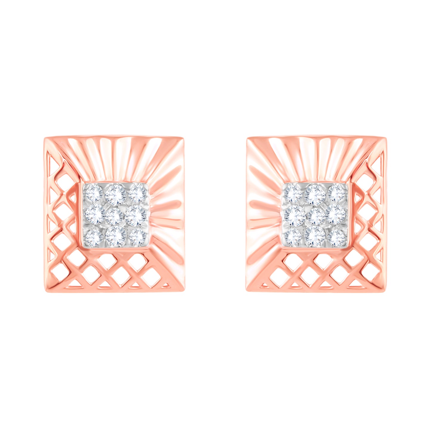 Diamond Earring for her in Rose Gold DER23917