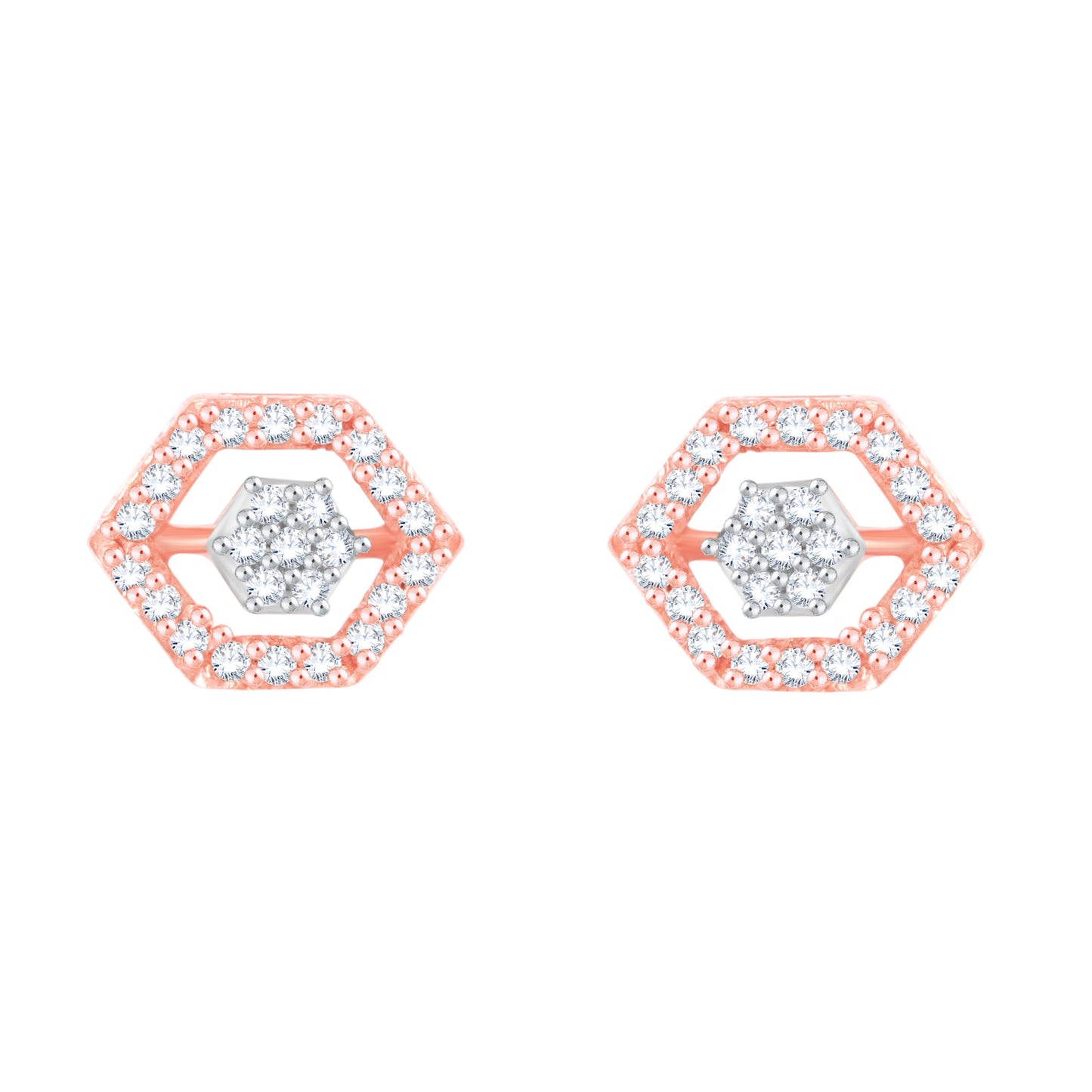 Diamond Earring for her in Rose Gold DER23933