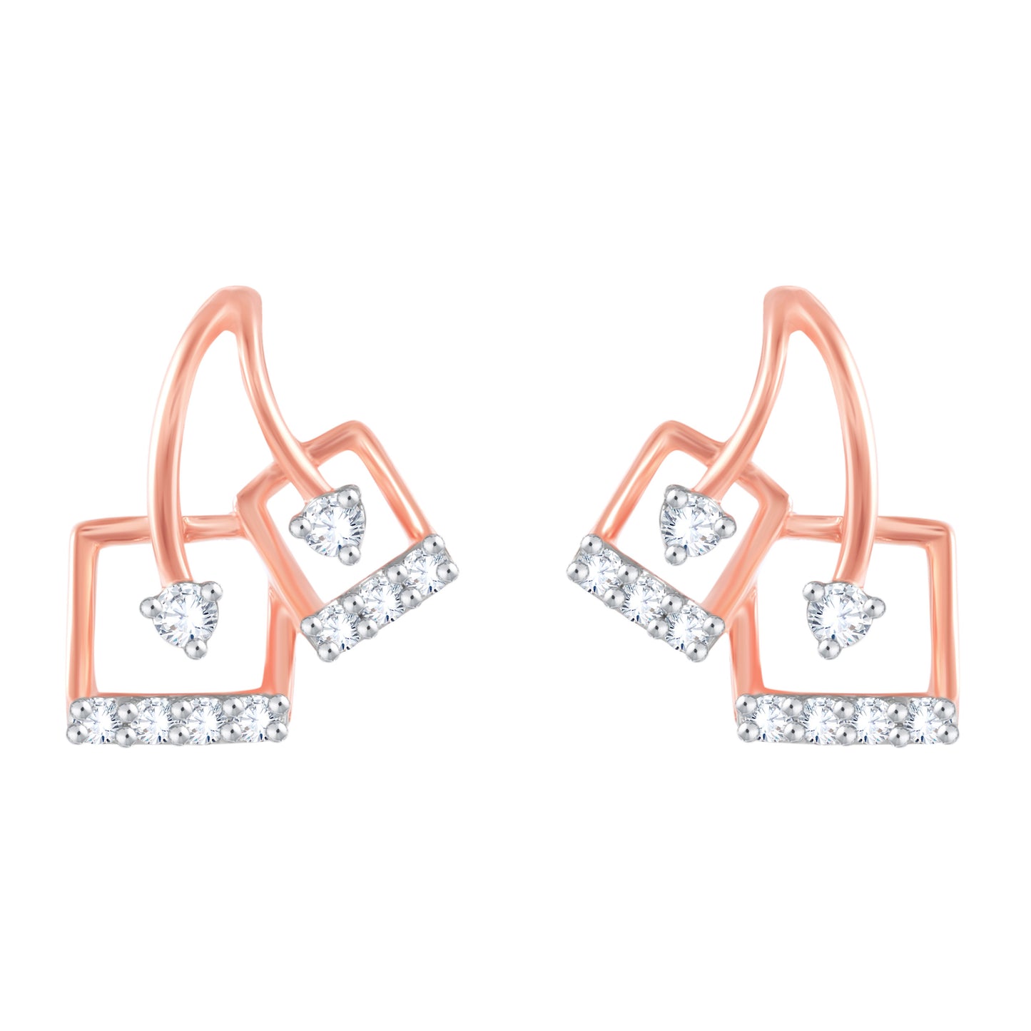 Diamond Earring for her in Rose Gold DPE23005