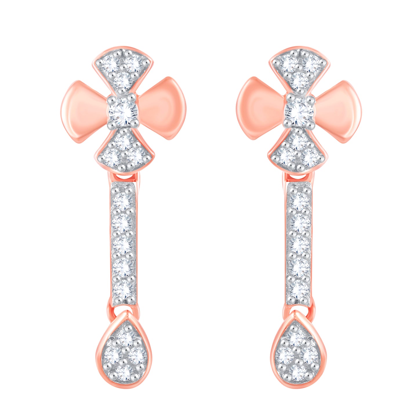 Diamond Earring for her in Rose Gold DPE23033