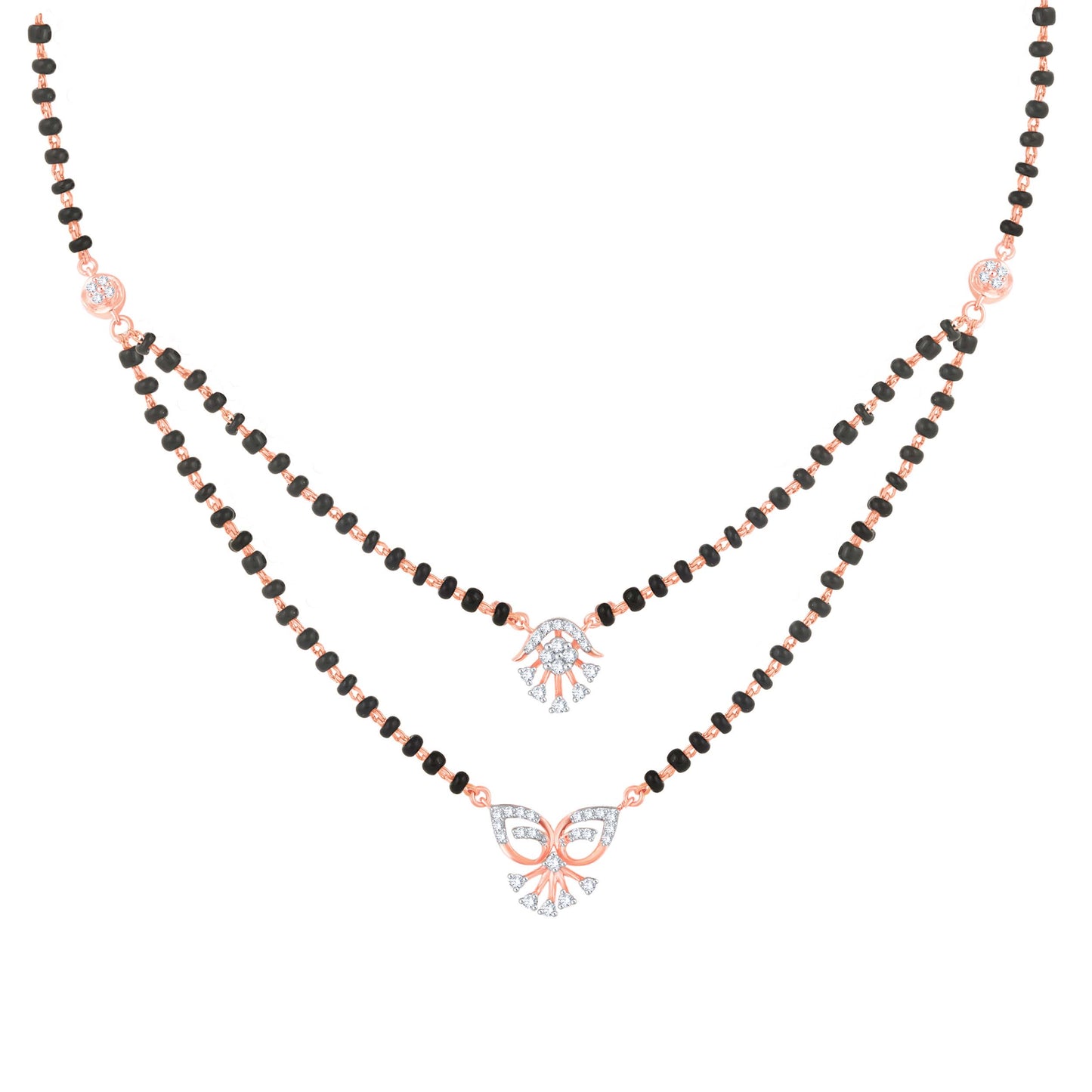Diamond Mangalsutra Pendant for her in Rose Gold DTN22087