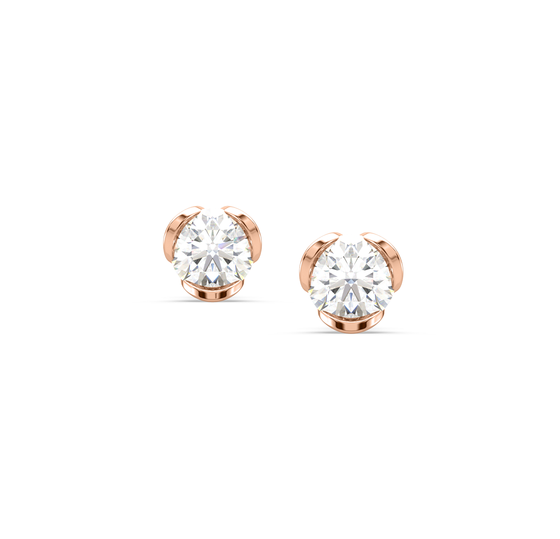 Diamond solitaire discount earrings