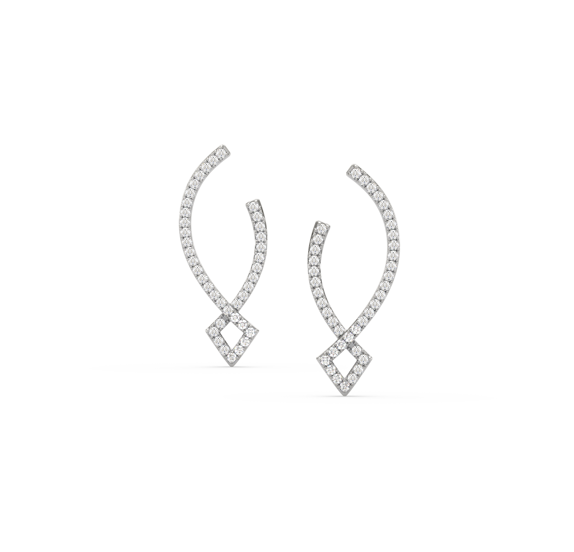 Long 2025 diamond earrings