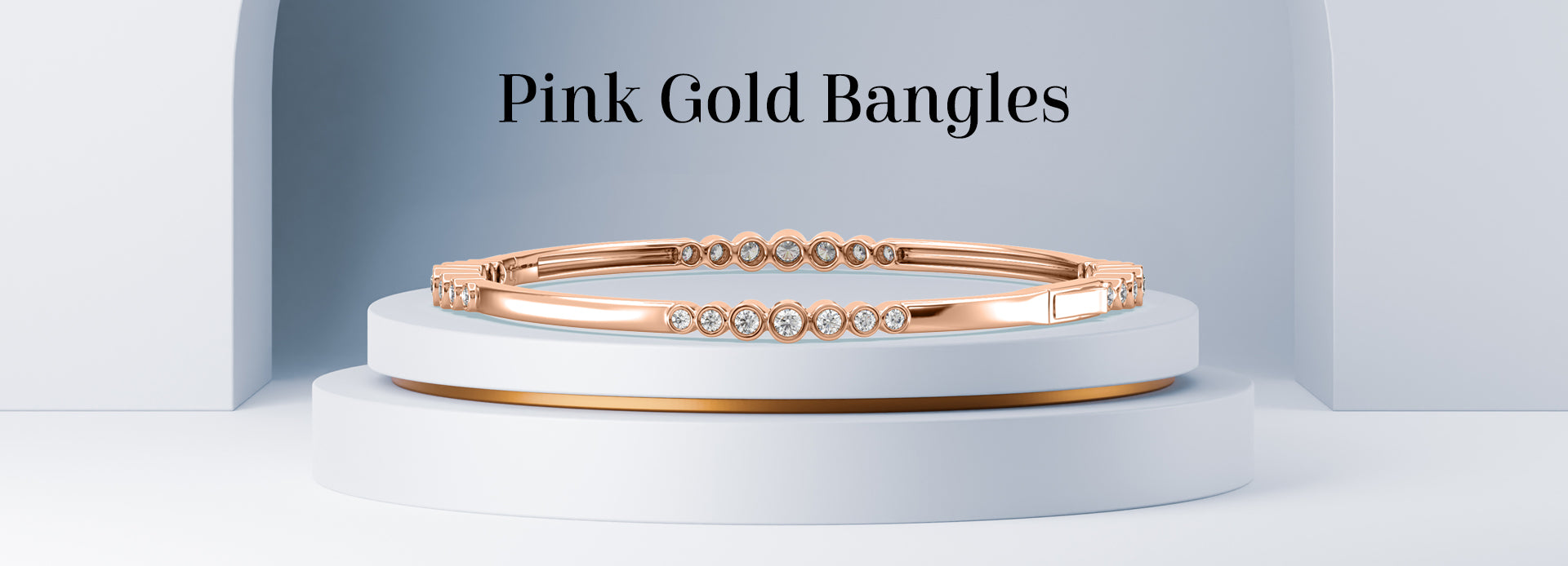 Pink gold bangles