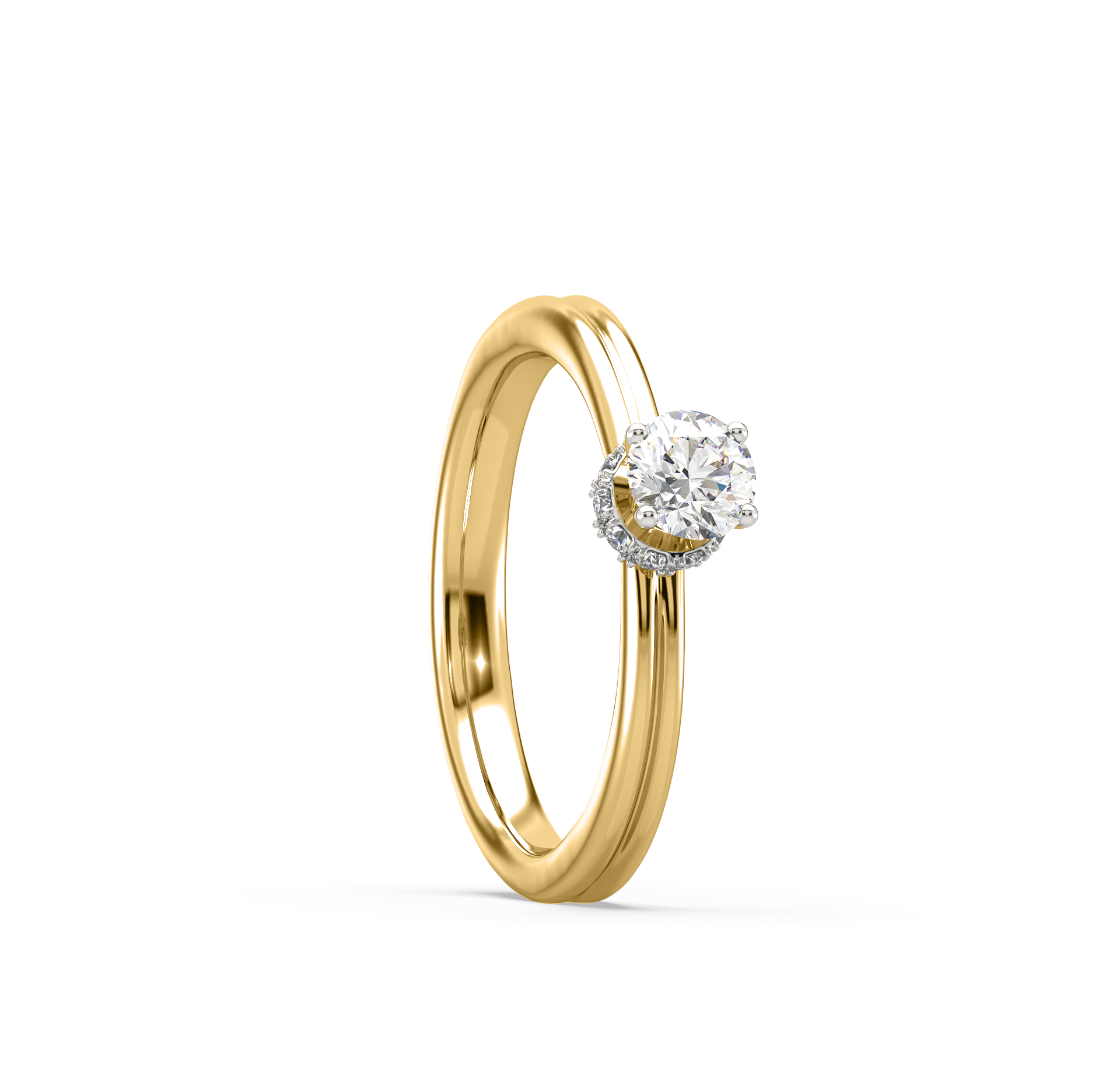Kiara Crown Solitaire Diamond Ring