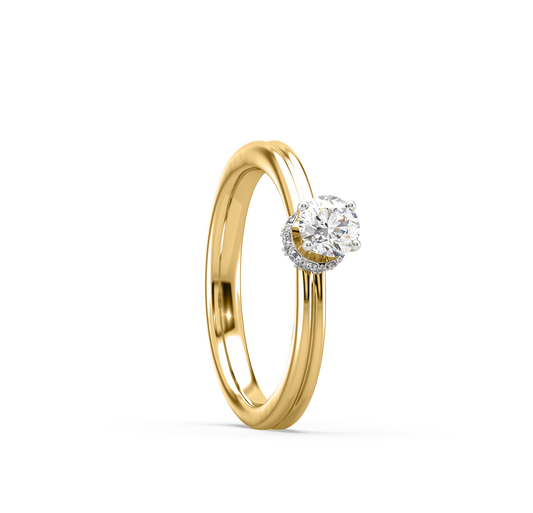 Kiara Crown Solitaire Diamond Ring