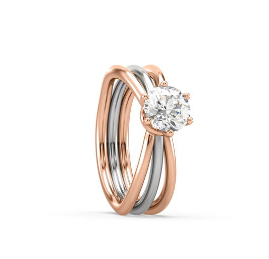 Jasmine Two-Tone Solitaire Ring