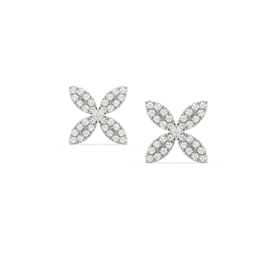 Leslie Flower Diamond Earrings