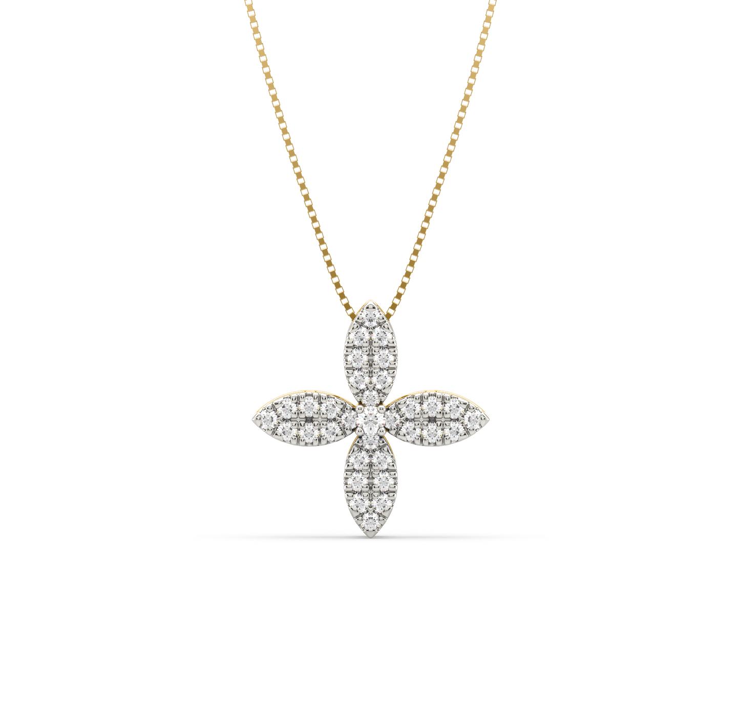 Leslie Flower Diamond Pendant