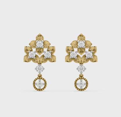 Emily Flower Diamond Danglers