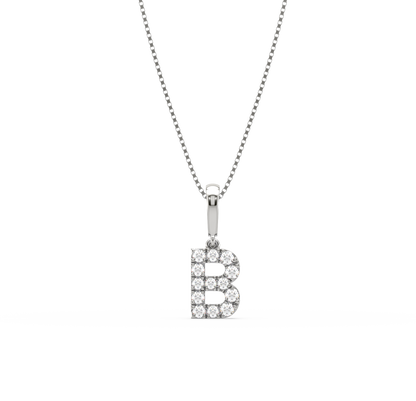 B Alphabet Diamond Pendant