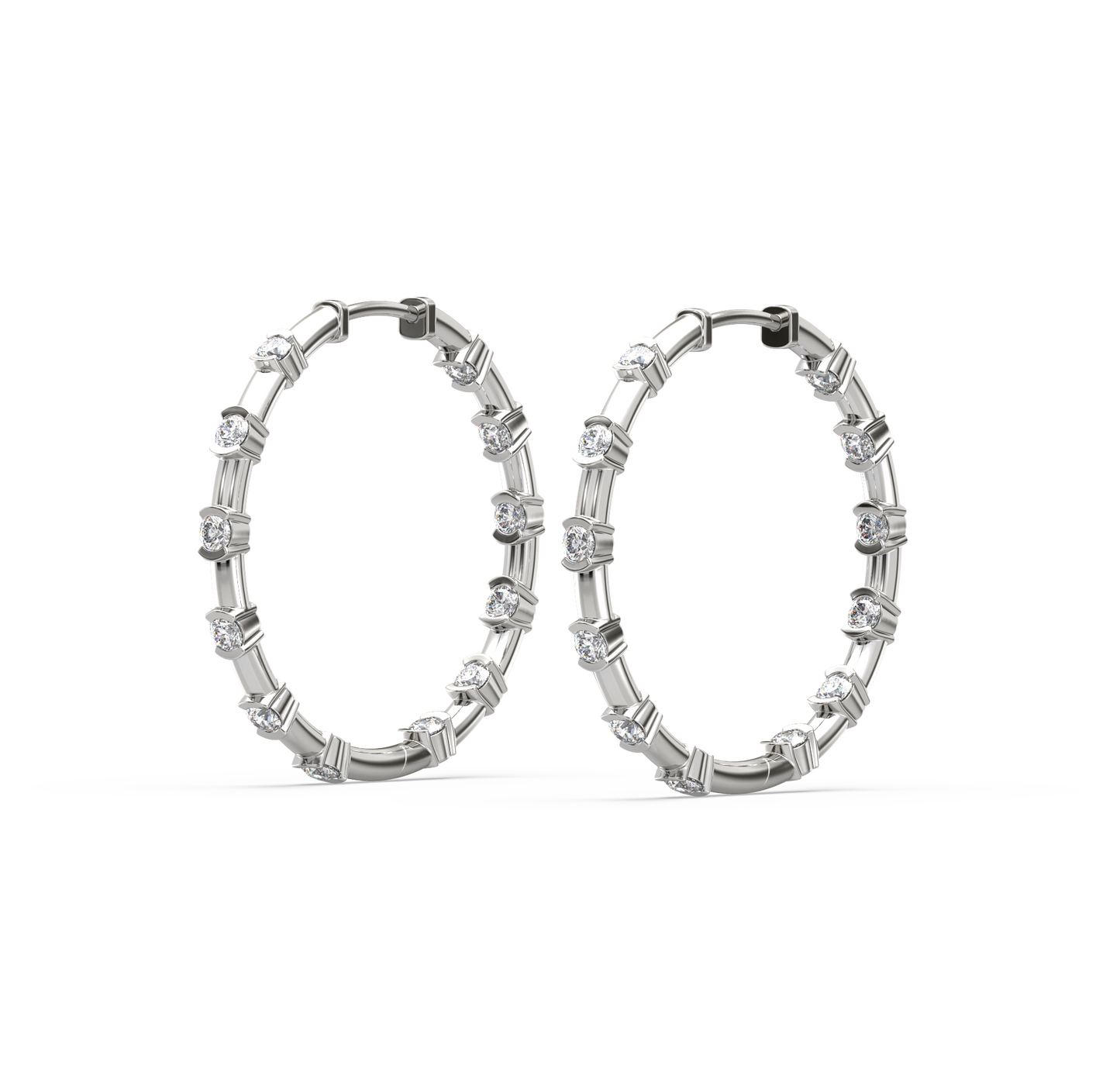 Tessa Diamond Hoop Earrings