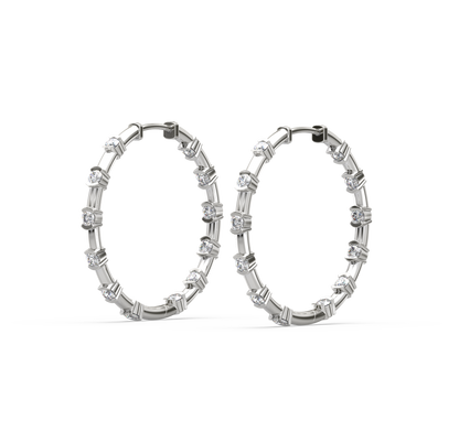 Tessa Diamond Hoop Earrings