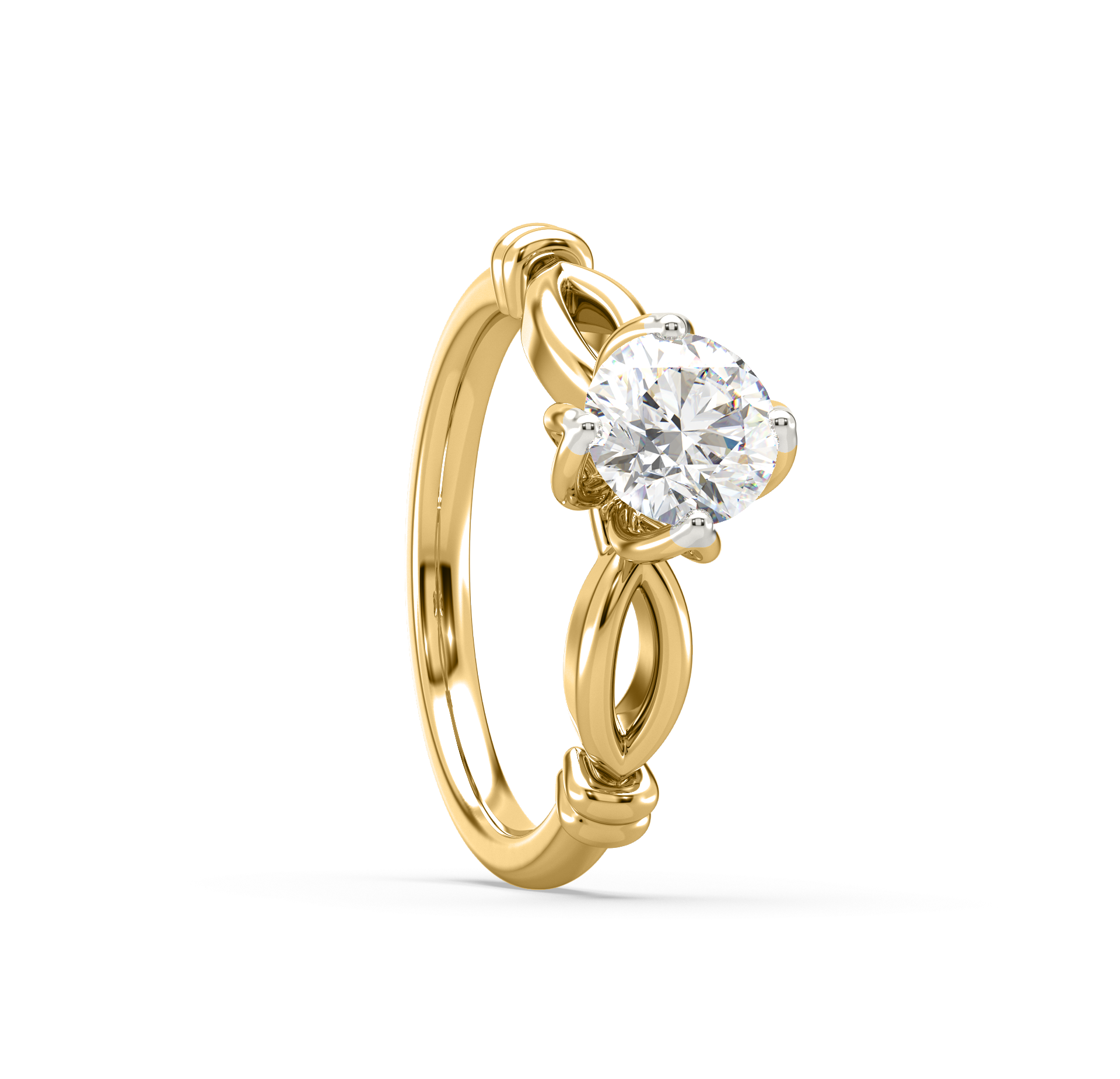 Melody Clover Solitaire Ring