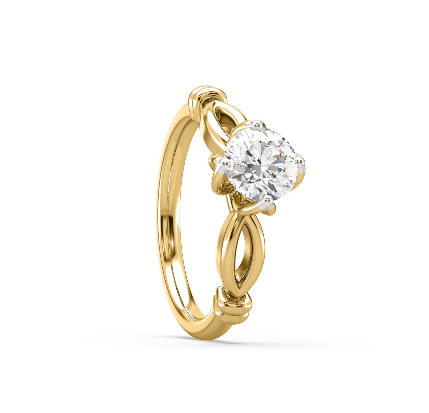 Melody Clover Solitaire Ring