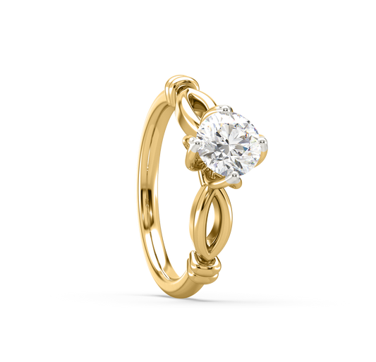 Melody Clover Solitaire Ring