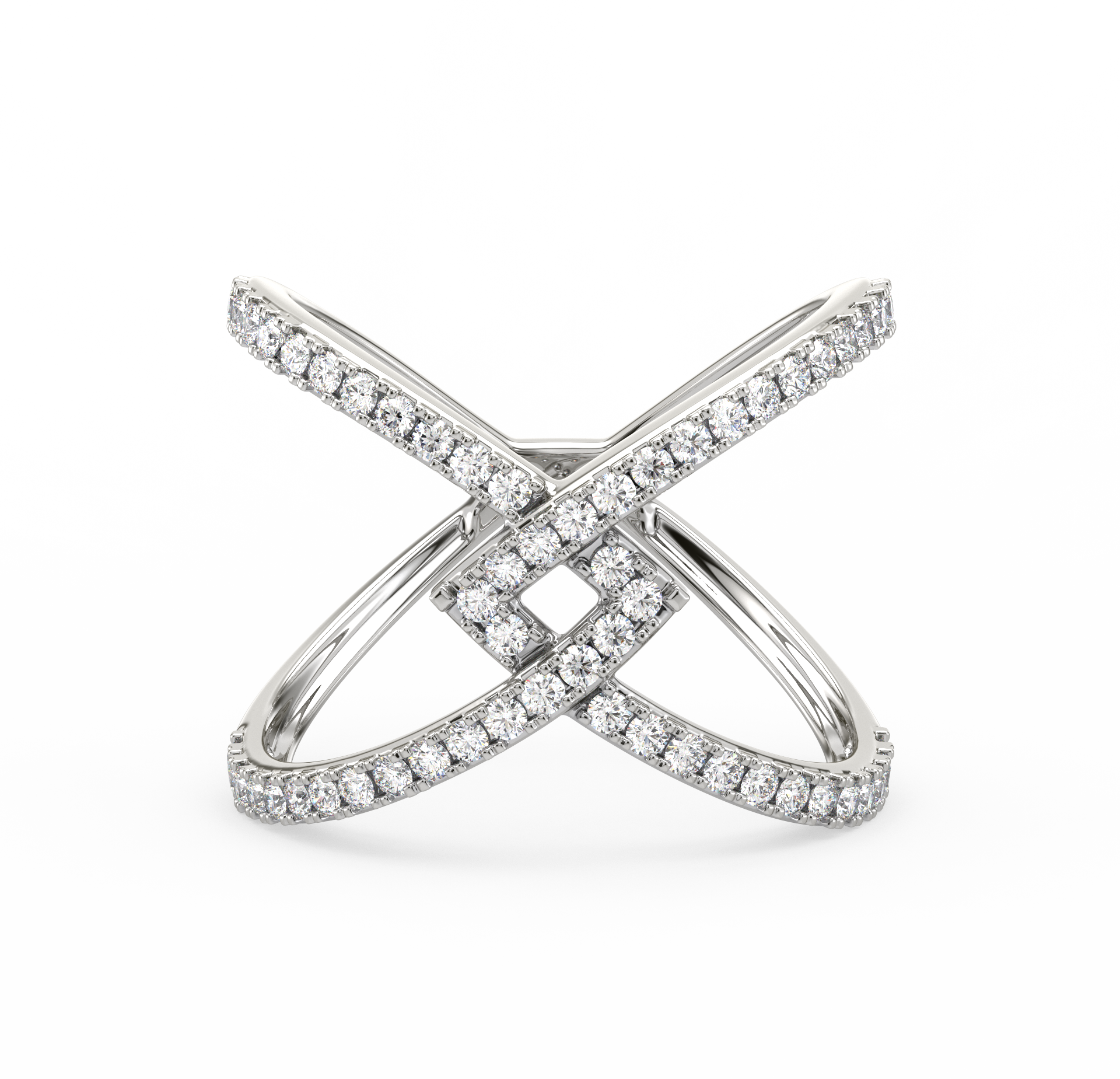 Aurora Criss Cross Diamond Ring
