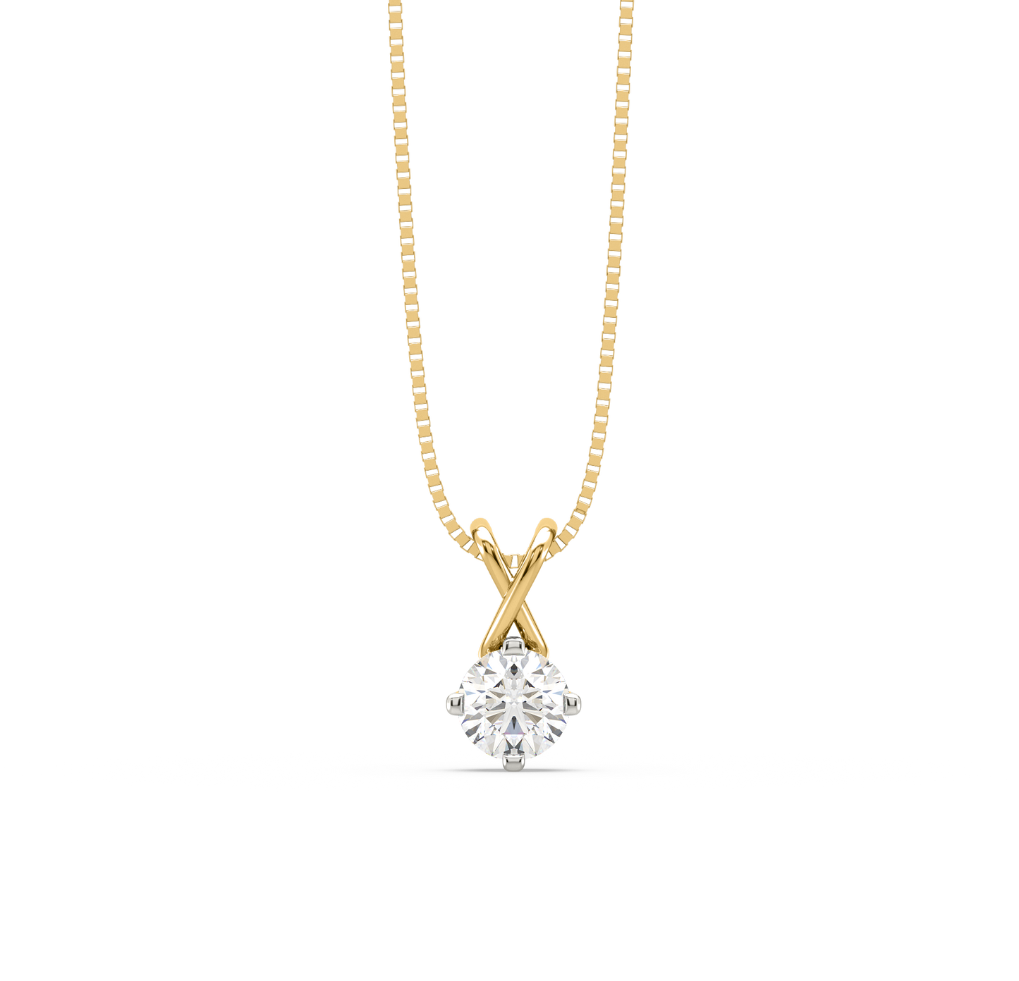 Svetlana Cross Solitaire Pendant