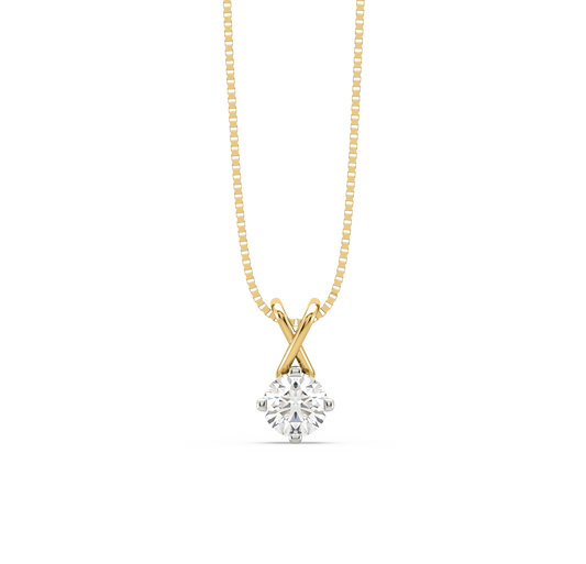 Svetlana Cross Solitaire Pendant