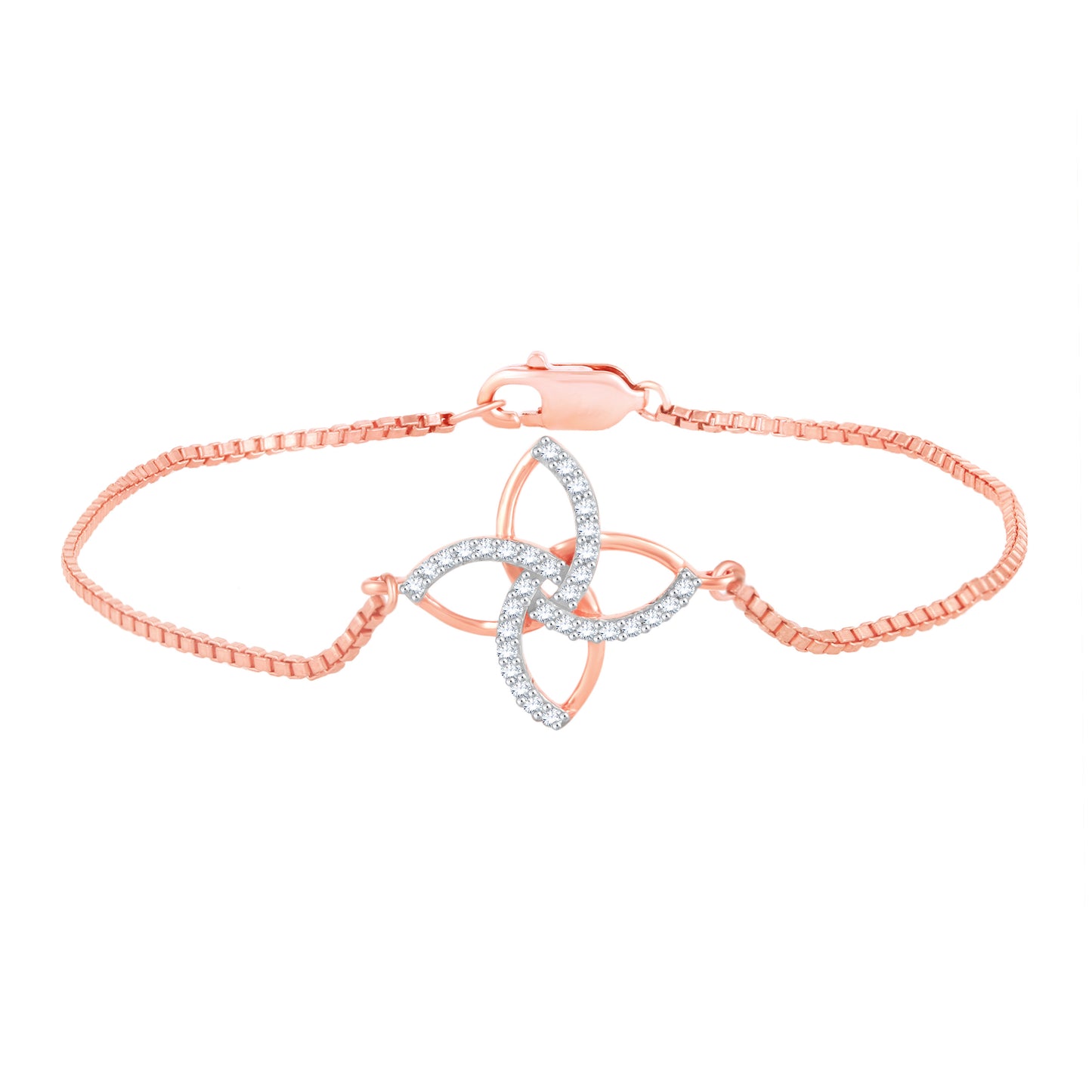 Diamond Bracelet for her in Rose Gold - DBR22015-6.5