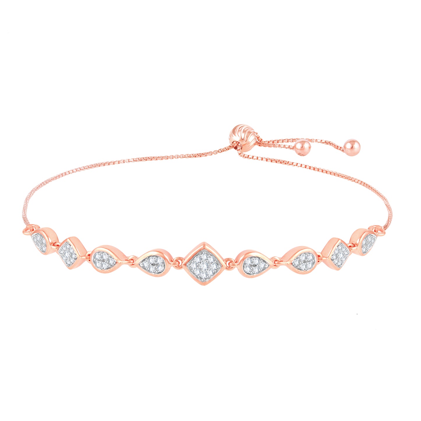 Diamond Bracelet for her in Rose Gold - DBR22022-7