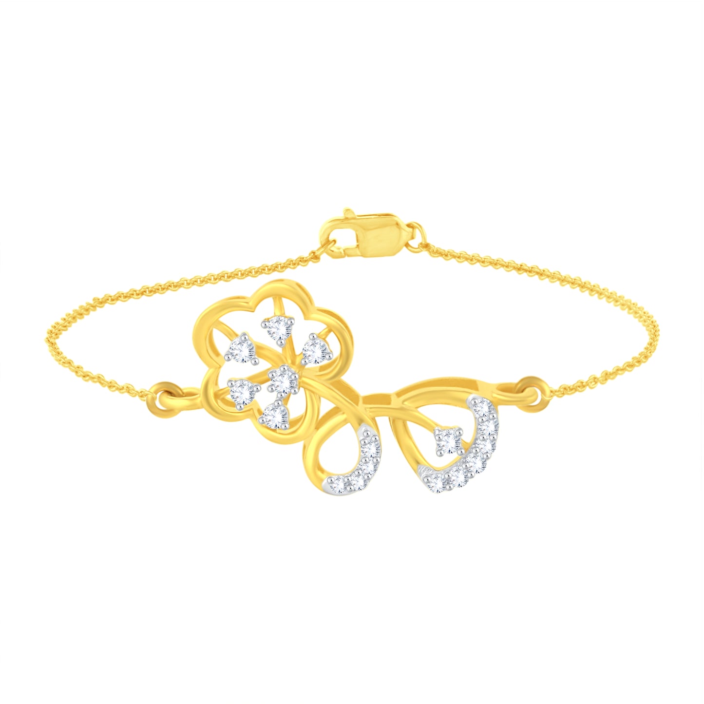 Diamond Bracelet for her in Yellow Gold - DBR22030-7