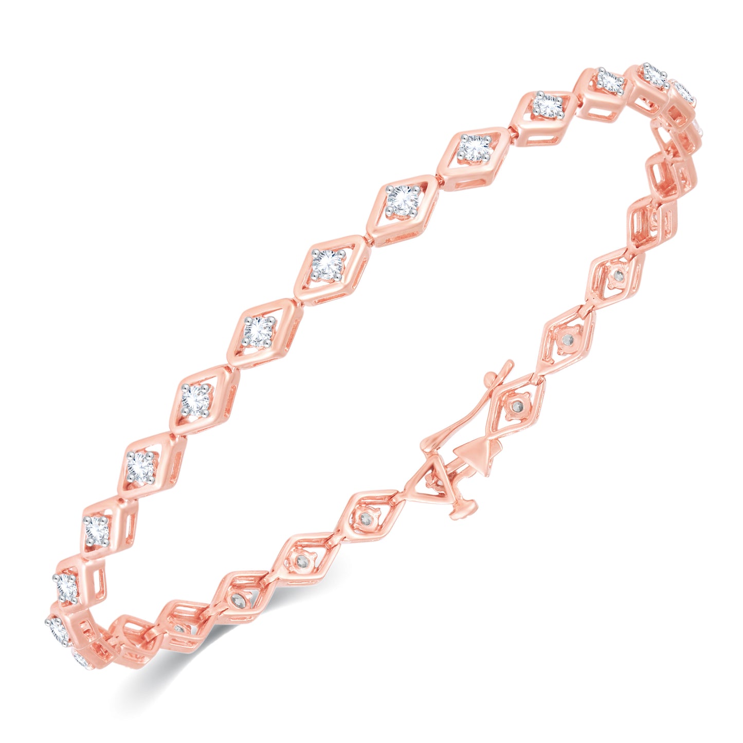 Diamond Bracelet for her in Rose Gold - DBR22032-7