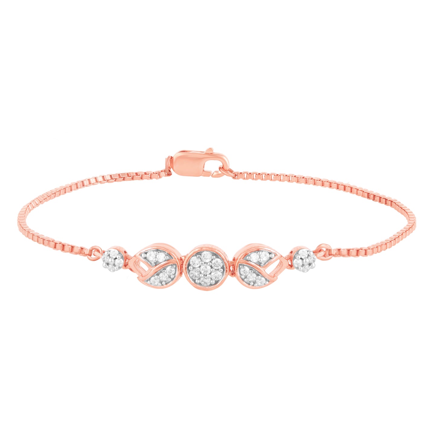 Diamond Bracelet for her in Rose Gold - DBR22033-6