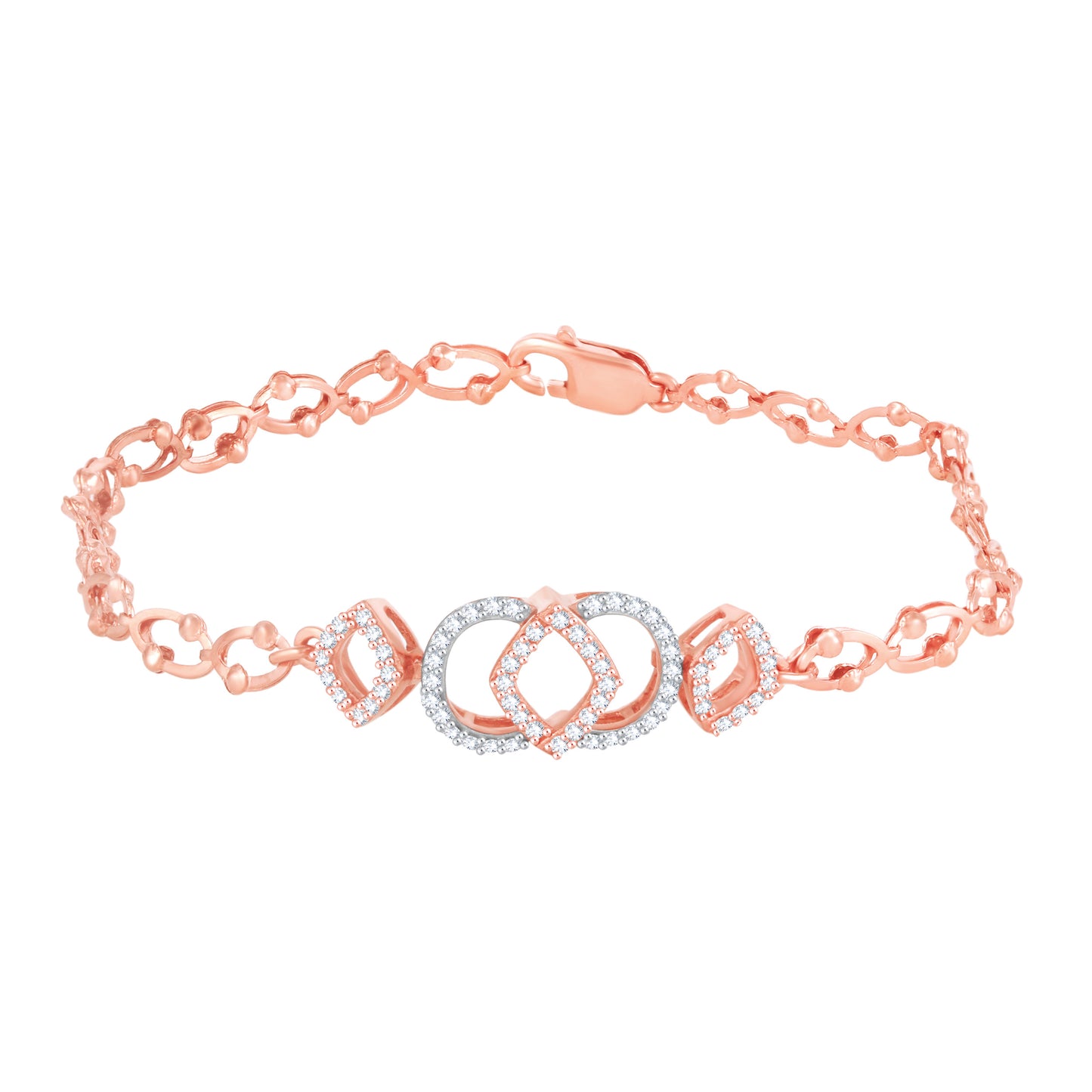 Diamond Bracelet for her in Rose Gold - DBR22035-6