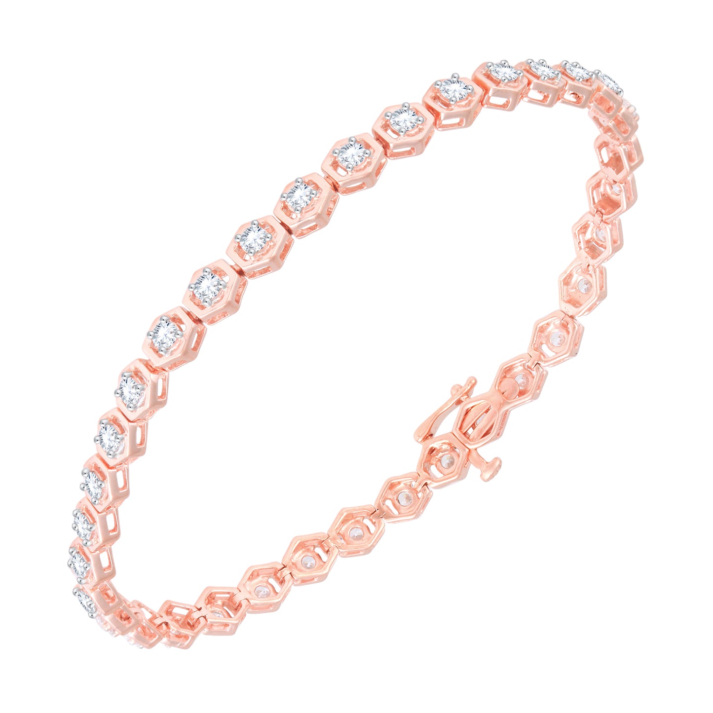 Diamond Ladies Bracelet for her in Rose Gold DBR22036