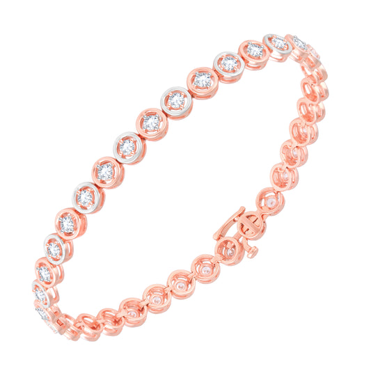 Diamond Ladies Bracelet for her in Rose Gold DBR22038