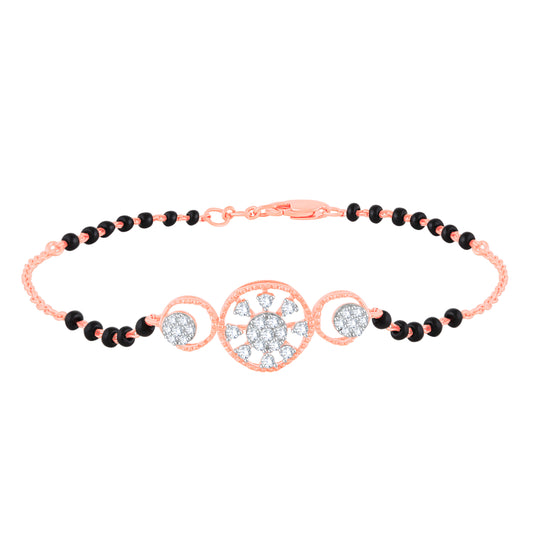 Diamond Mangalsutra Bracelet for her in Rose Gold DBR22065