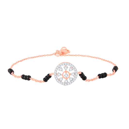 Diamond Mangalsutra Bracelet for her in Rose Gold DBR22066