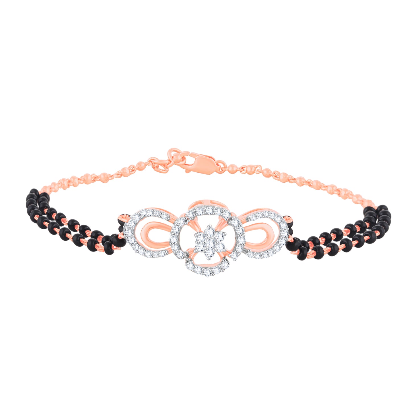 Diamond Mangalsutra Bracelet for her in Rose Gold DBR22070