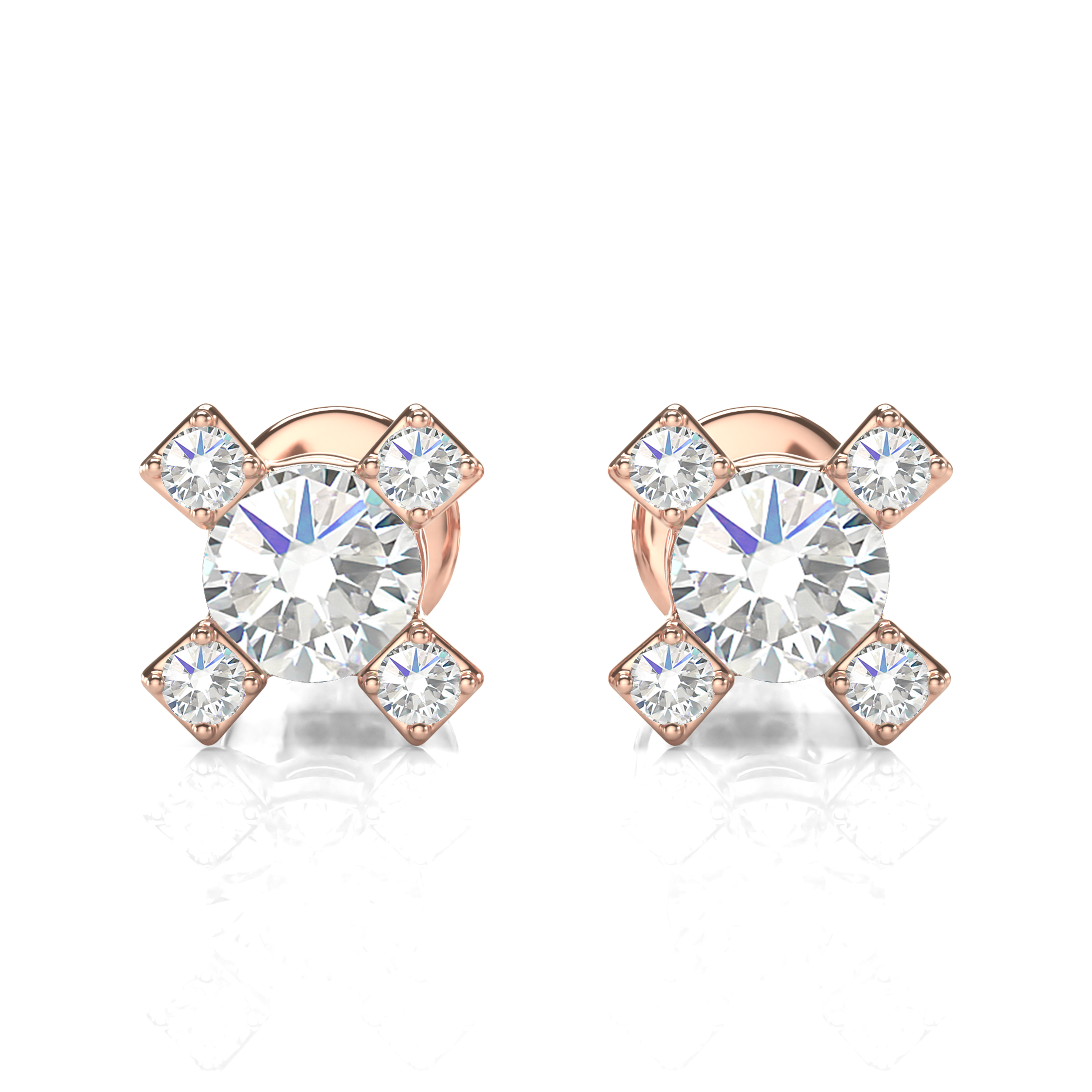 Olga Diamond Solitaire Earrings