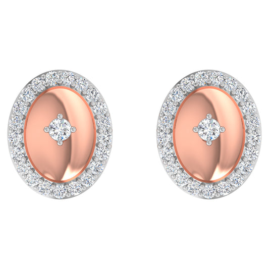 Dina Oval Diamond Earrings