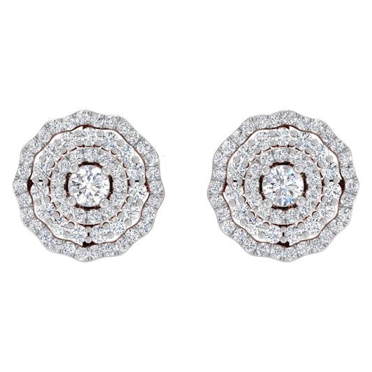 Gina Flower Diamond Earrings