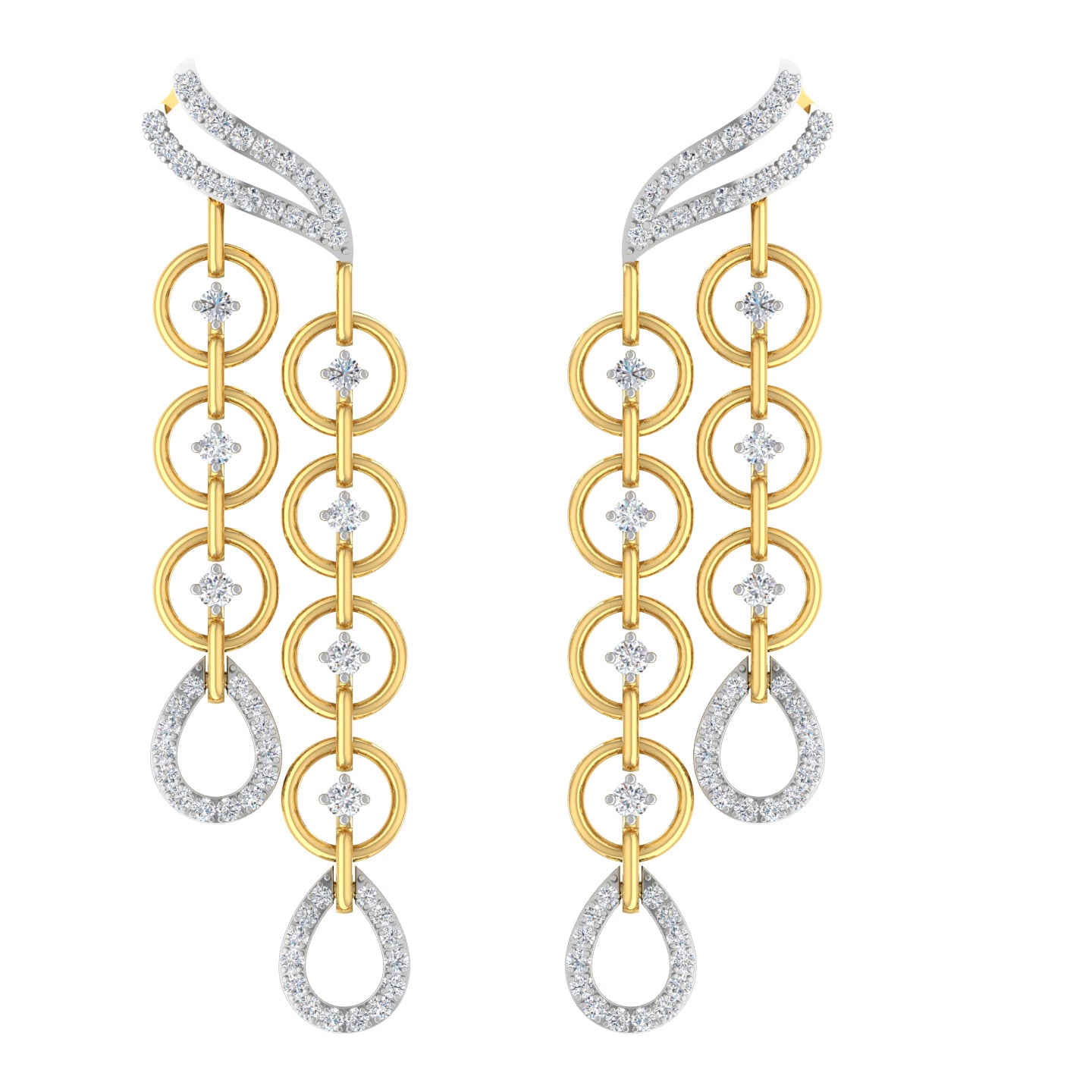 Evelyn Diamond Hanging Earrings