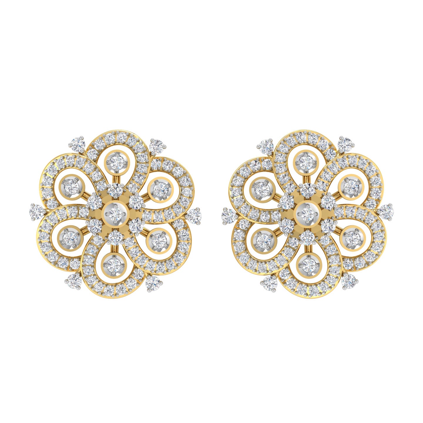 Persia Diamond Stud Earrings