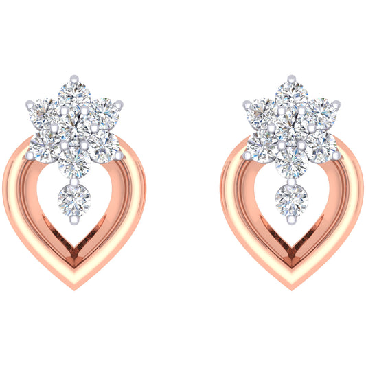 Karine Flower Diamond Stud Earring