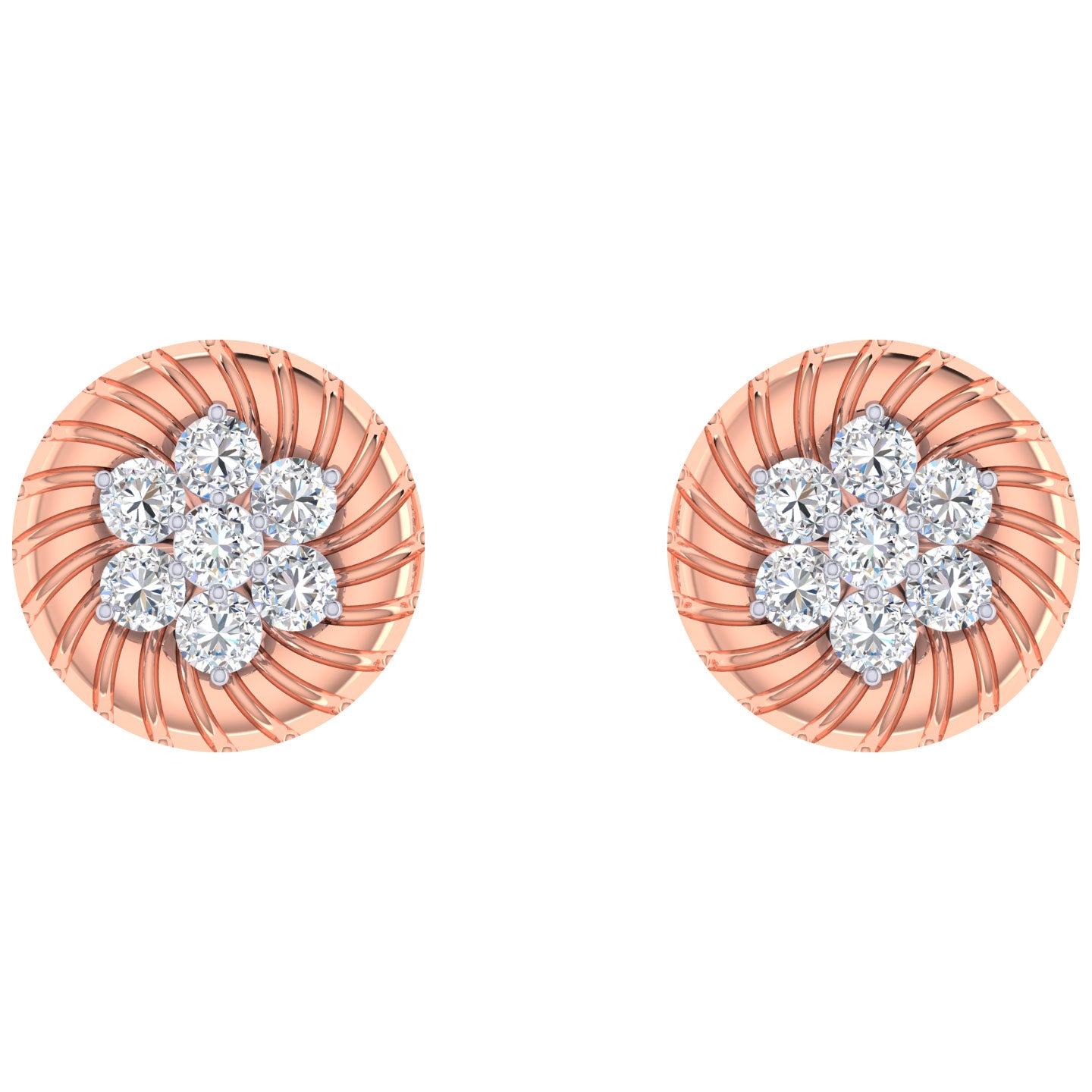 Irine Round Diamond Studs