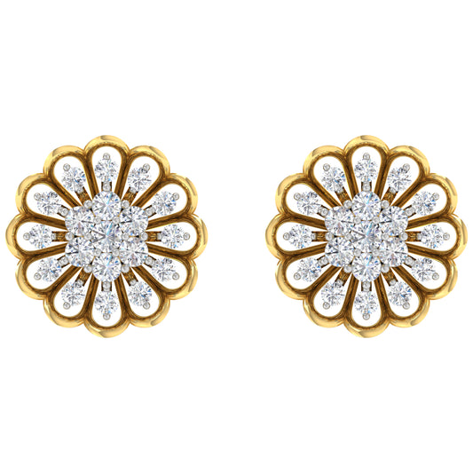 Orla Round Diamond Stud Earrings