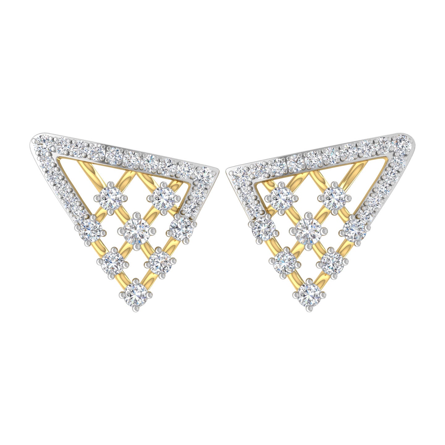 Lisa Triangle Diamond Stud Earring