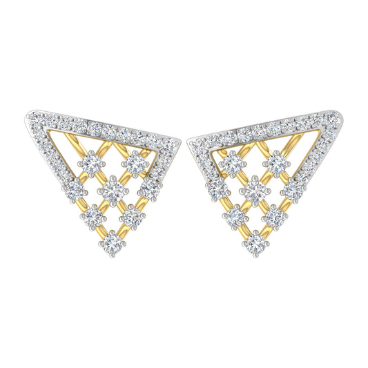 Lisa Triangle Diamond Stud Earring